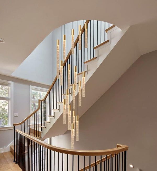 H118 18-Light Modern LED Dimmable Crystal Chandelier Pendant Fixture Flush Mounted Ceiling Light Raindrop Bubble for Living Room Foyer With Remote - Image 9